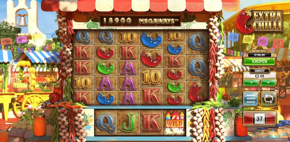Beim Extra Chilli Slot kommt dank Megaways Gameplay keine Langeweile auf