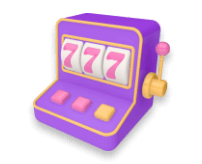 Purple slot machine that shows 777