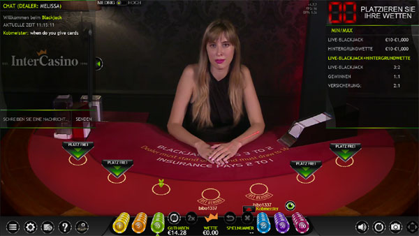 Live Blackjack deutsch