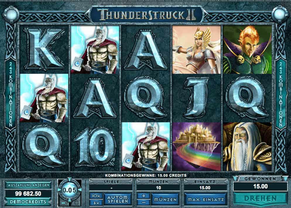 Bei Thunderstruck II geht es k&ouml;nnen Sie mit Thor Gewinne erzielen