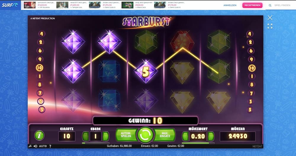 Surf Casino Starburst